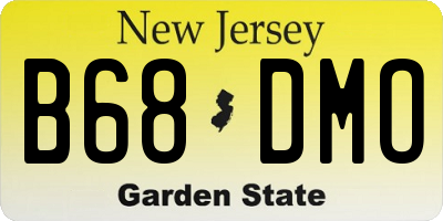 NJ license plate B68DMO