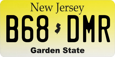 NJ license plate B68DMR