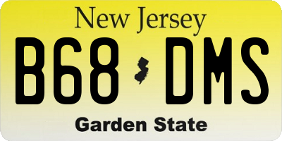 NJ license plate B68DMS