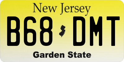 NJ license plate B68DMT