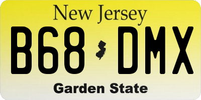 NJ license plate B68DMX