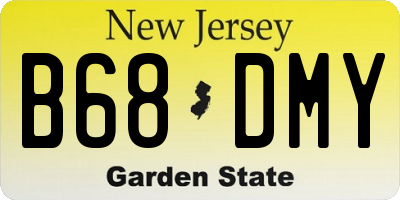 NJ license plate B68DMY