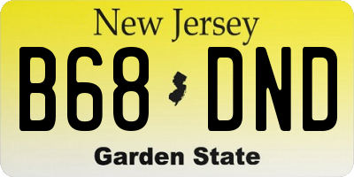 NJ license plate B68DND