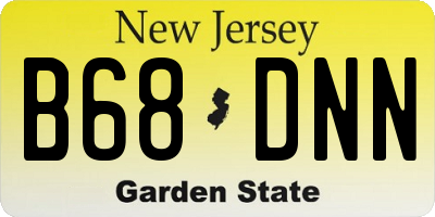 NJ license plate B68DNN