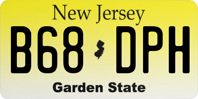 NJ license plate B68DPH