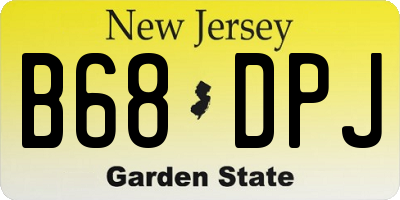 NJ license plate B68DPJ