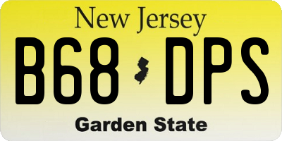 NJ license plate B68DPS