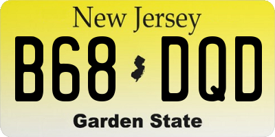 NJ license plate B68DQD