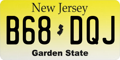 NJ license plate B68DQJ