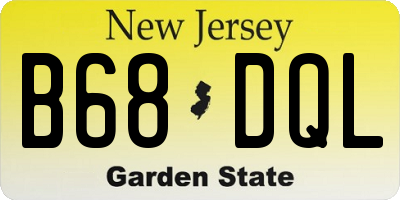 NJ license plate B68DQL