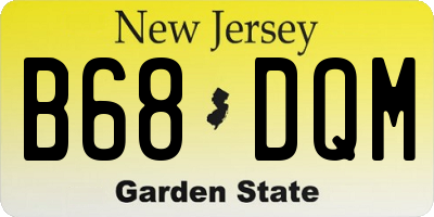 NJ license plate B68DQM