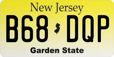 NJ license plate B68DQP