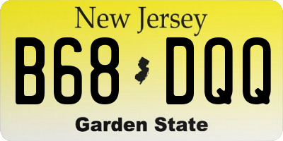 NJ license plate B68DQQ