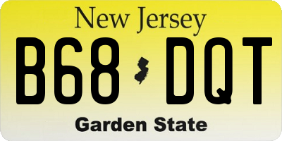 NJ license plate B68DQT
