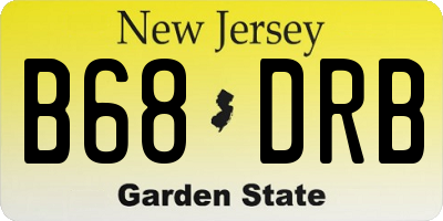 NJ license plate B68DRB