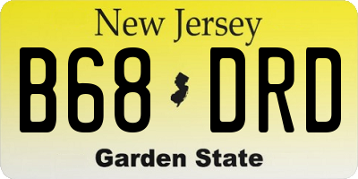 NJ license plate B68DRD