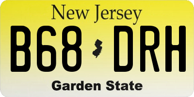 NJ license plate B68DRH