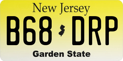 NJ license plate B68DRP