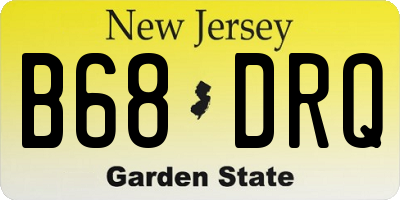 NJ license plate B68DRQ
