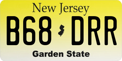 NJ license plate B68DRR