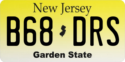 NJ license plate B68DRS
