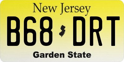 NJ license plate B68DRT