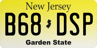 NJ license plate B68DSP