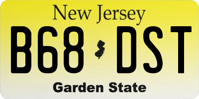 NJ license plate B68DST