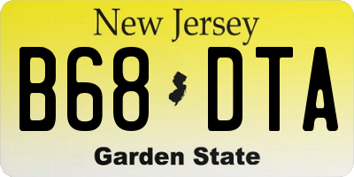 NJ license plate B68DTA