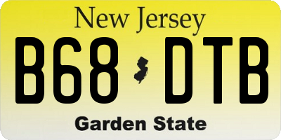 NJ license plate B68DTB