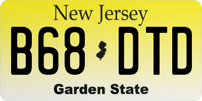 NJ license plate B68DTD