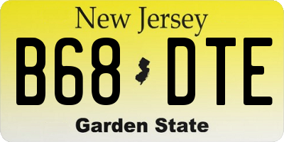 NJ license plate B68DTE