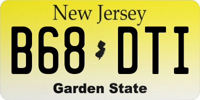 NJ license plate B68DTI
