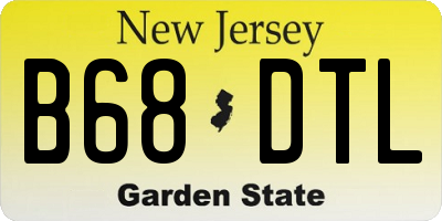 NJ license plate B68DTL
