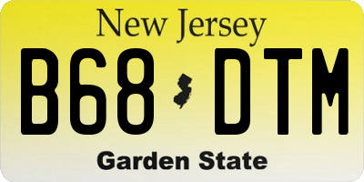 NJ license plate B68DTM