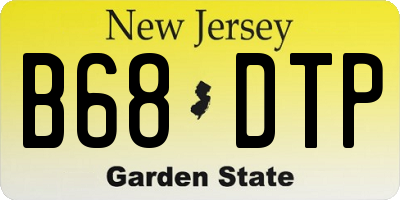 NJ license plate B68DTP