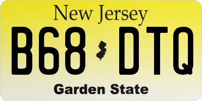 NJ license plate B68DTQ