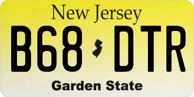 NJ license plate B68DTR