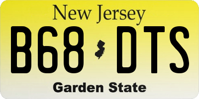 NJ license plate B68DTS