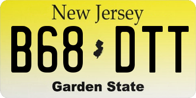 NJ license plate B68DTT