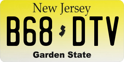 NJ license plate B68DTV