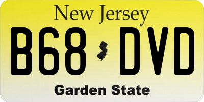 NJ license plate B68DVD