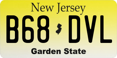 NJ license plate B68DVL