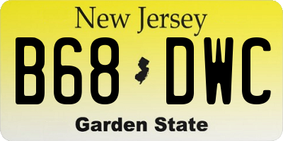 NJ license plate B68DWC