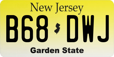 NJ license plate B68DWJ