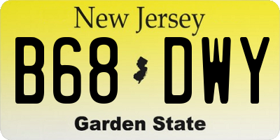 NJ license plate B68DWY