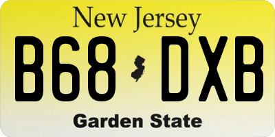 NJ license plate B68DXB