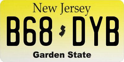 NJ license plate B68DYB
