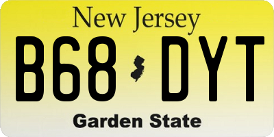 NJ license plate B68DYT