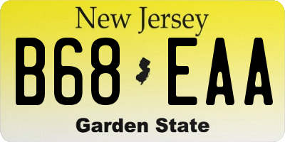 NJ license plate B68EAA